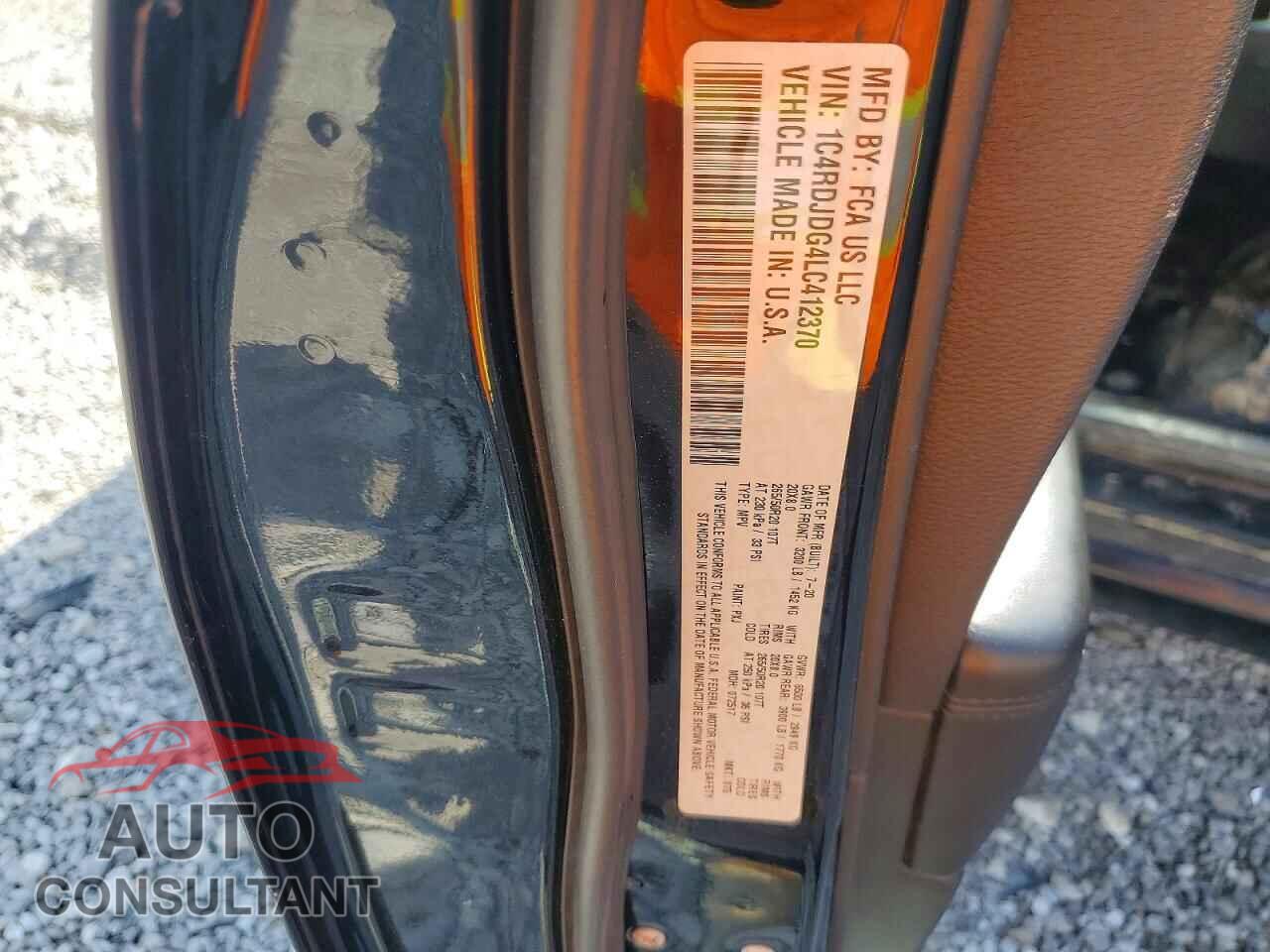 DODGE DURANGO 2020 - 1C4RDJDG4LC412370