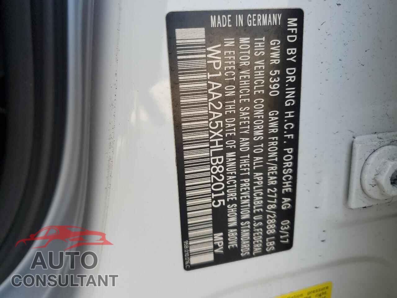 PORSCHE MACAN 2017 - WP1AA2A5XHLB82015
