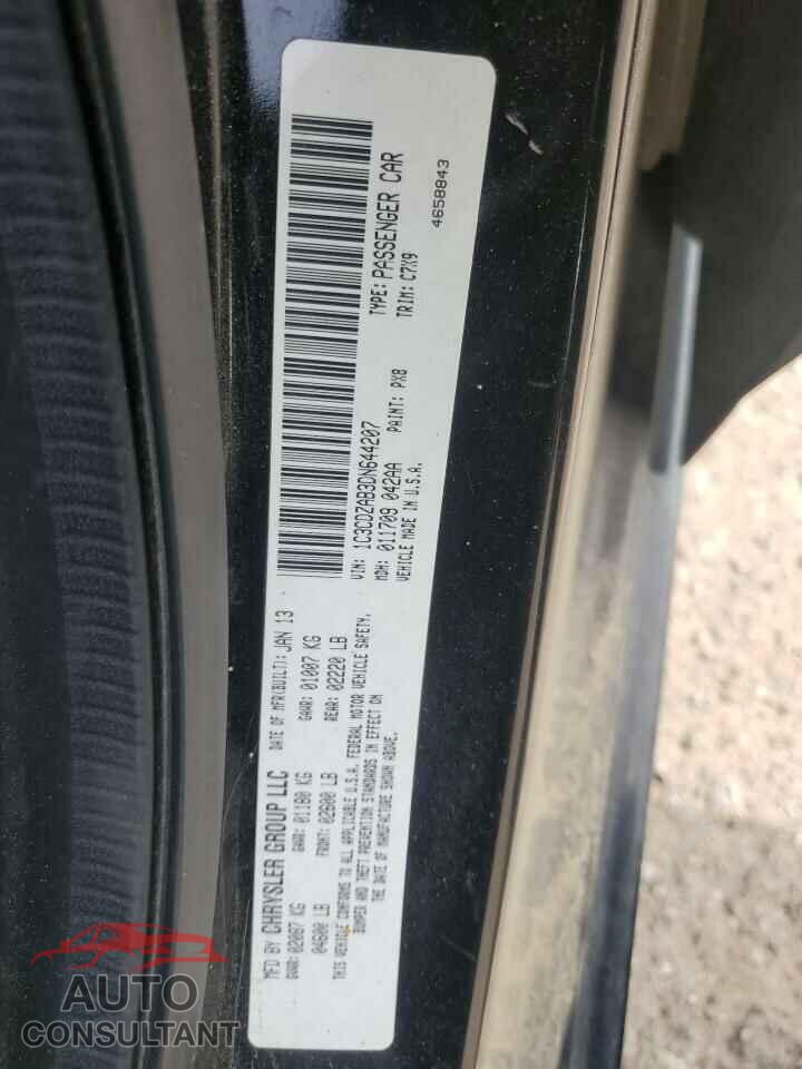 DODGE AVENGER 2013 - 1C3CDZAB3DN644207