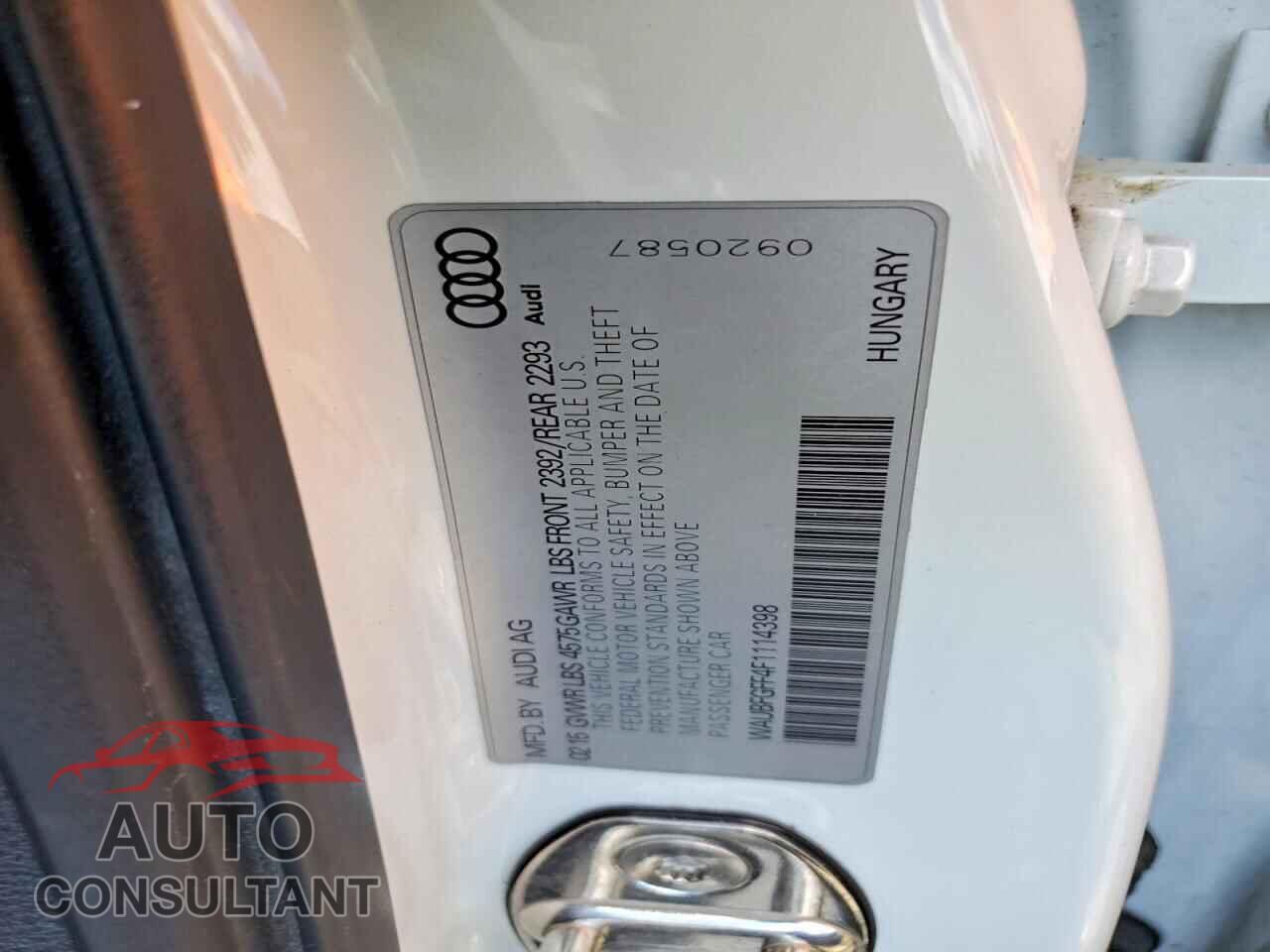 AUDI A3 2015 - WAUBFGFF4F1114398