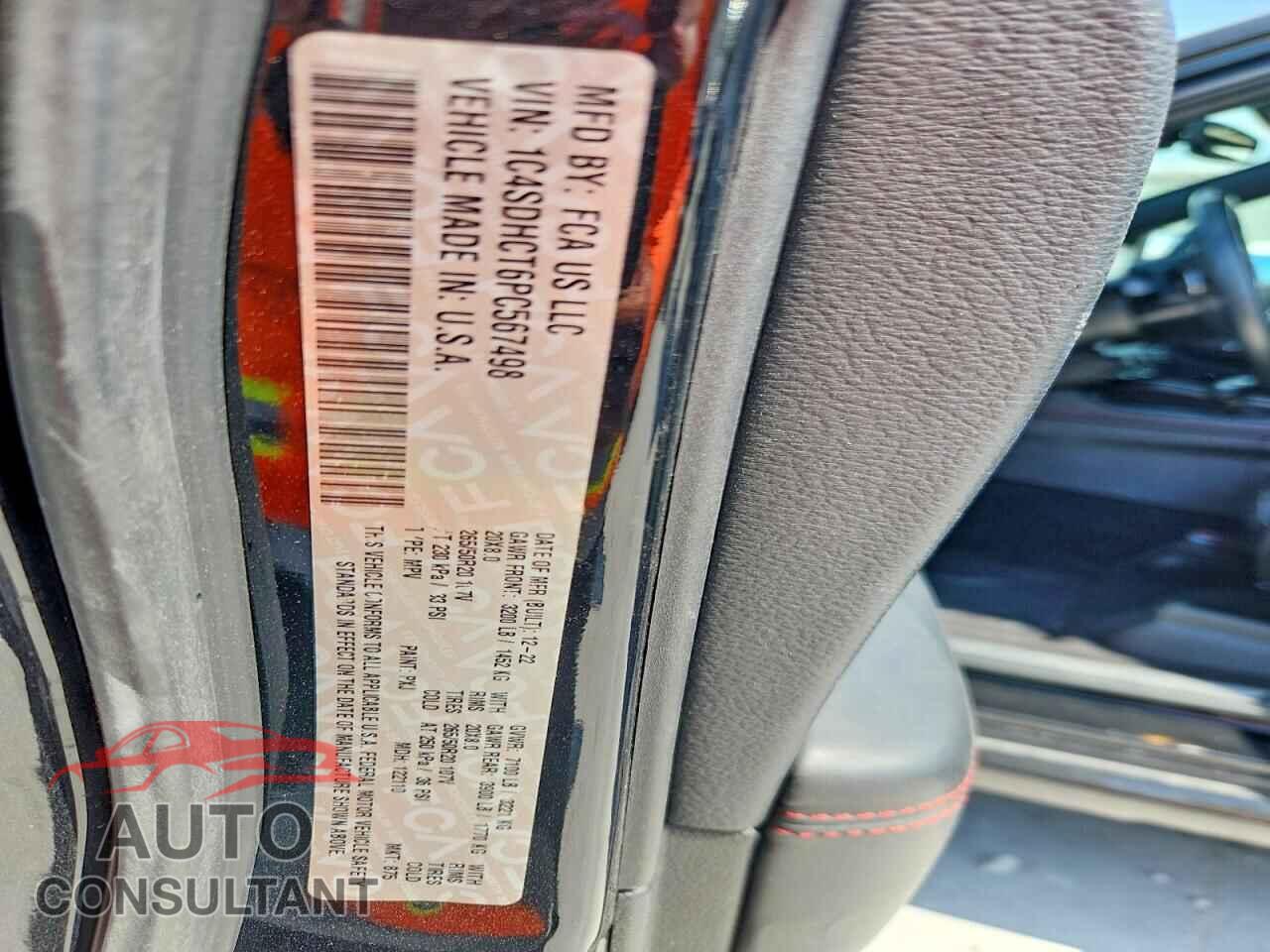 DODGE DURANGO 2023 - 1C4SDHCT6PC567498