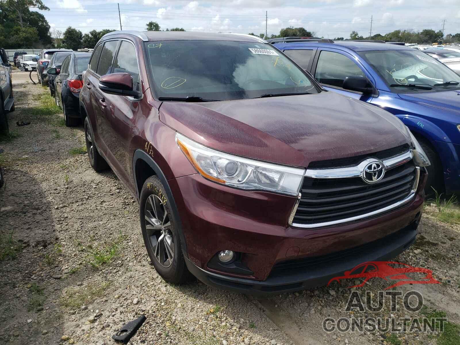 TOYOTA HIGHLANDER 2016 - 5TDKKRFH9GS181952