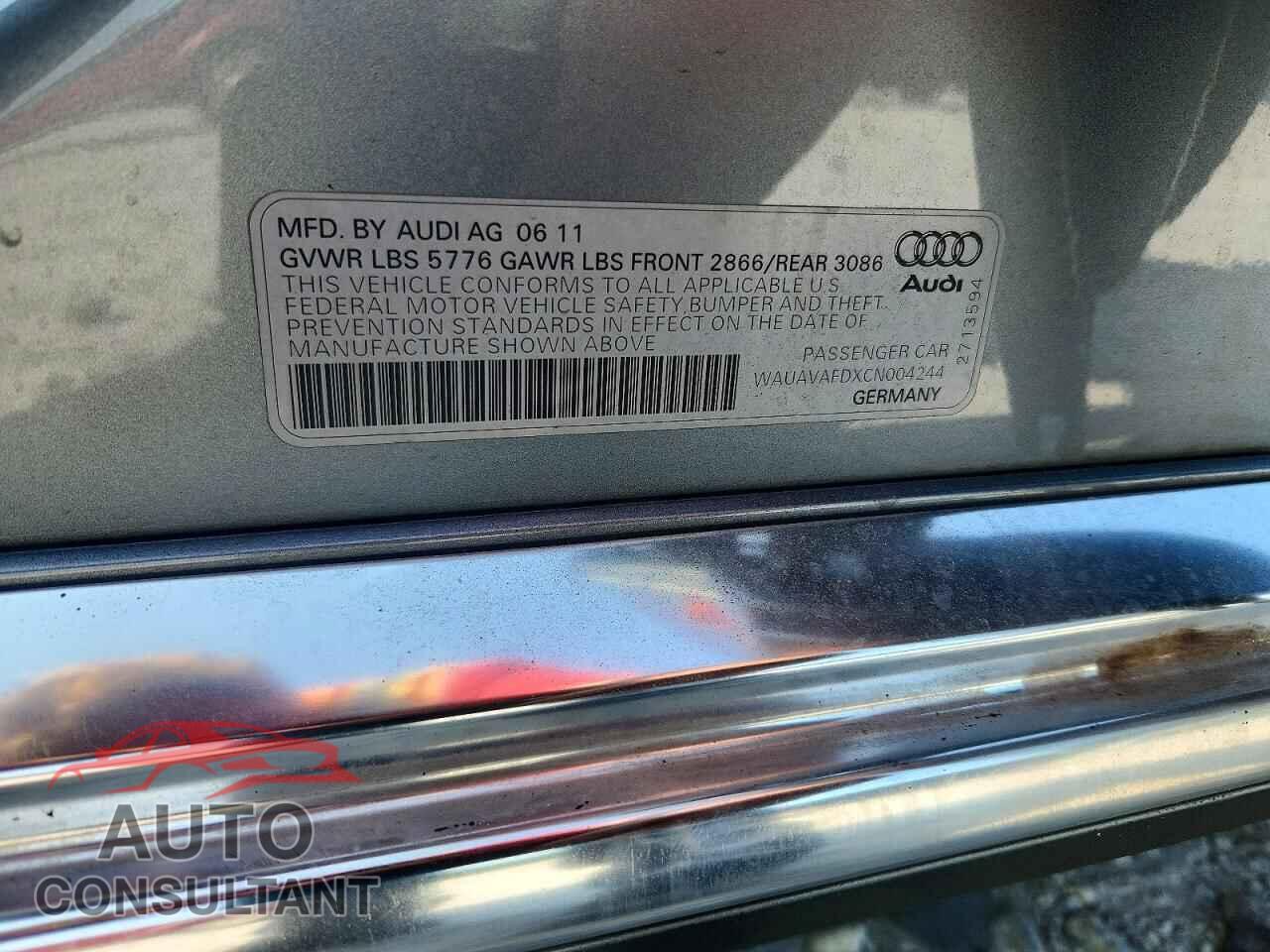 AUDI A8 2012 - WAUAVAFDXCN004244
