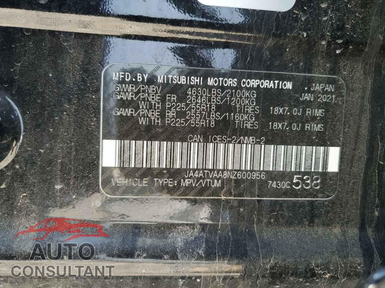 MITSUBISHI ECLIPSE 2022 - JA4ATVAA8NZ600956