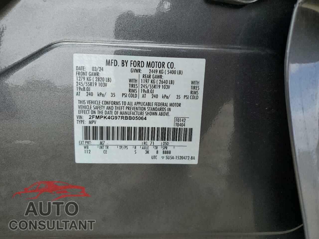 FORD EDGE 2024 - 2FMPK4G97RBB05064