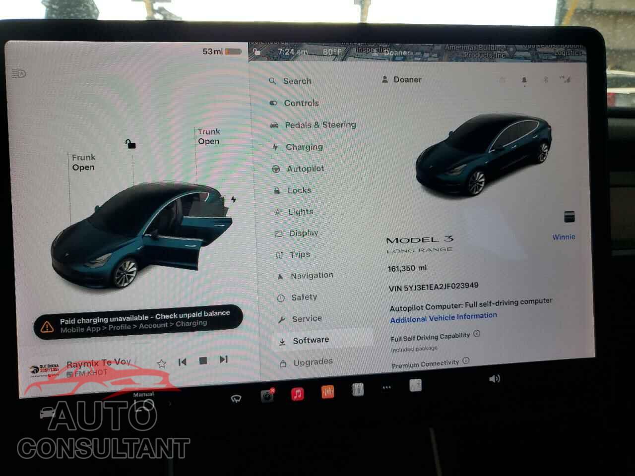 TESLA MODEL 3 2018 - 5YJ3E1EA2JF023949