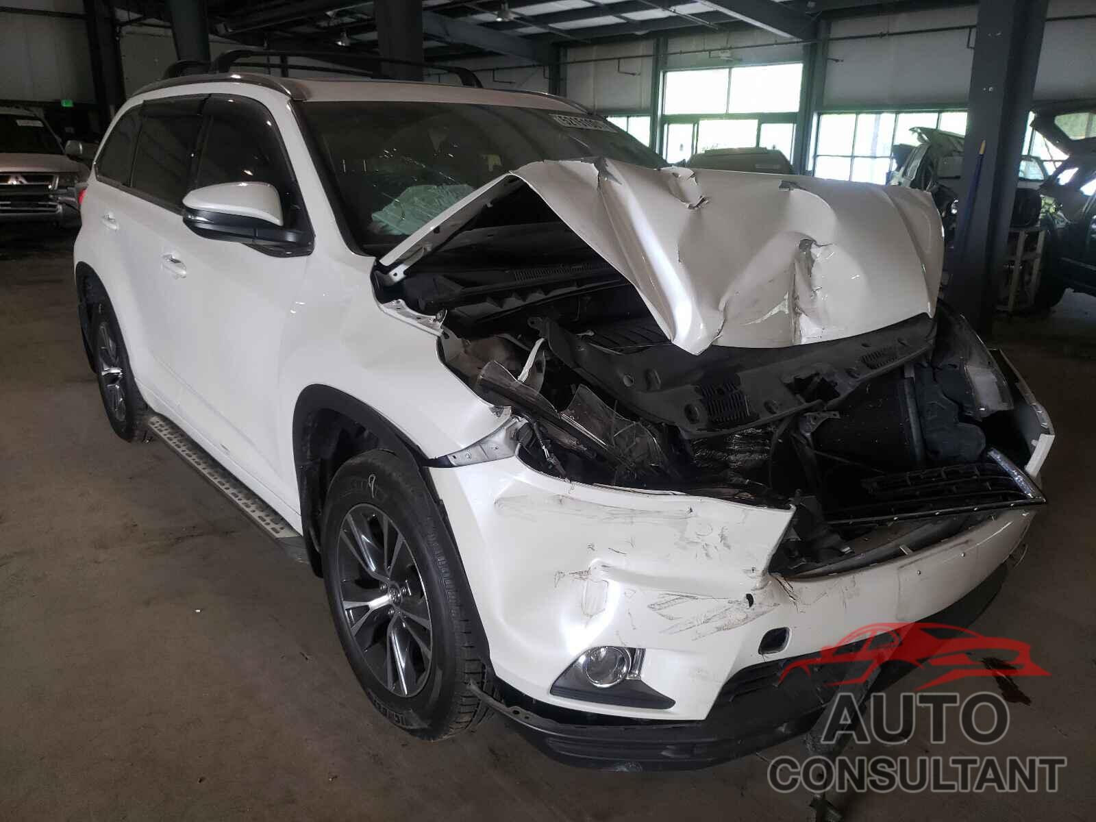 TOYOTA HIGHLANDER 2016 - 5TDJKRFH5GS316436