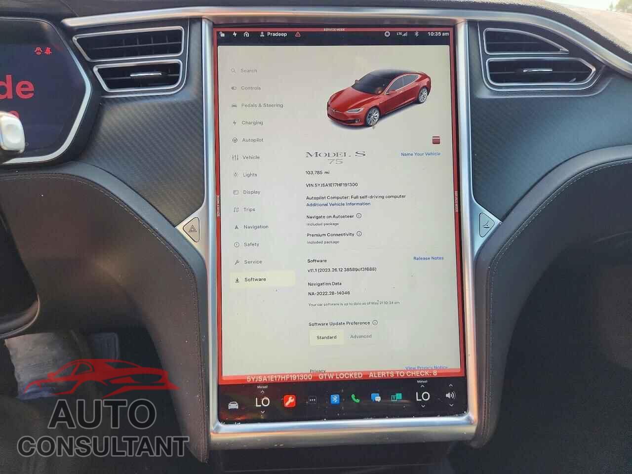 TESLA MODEL S 2017 - 5YJSA1E17HF191300