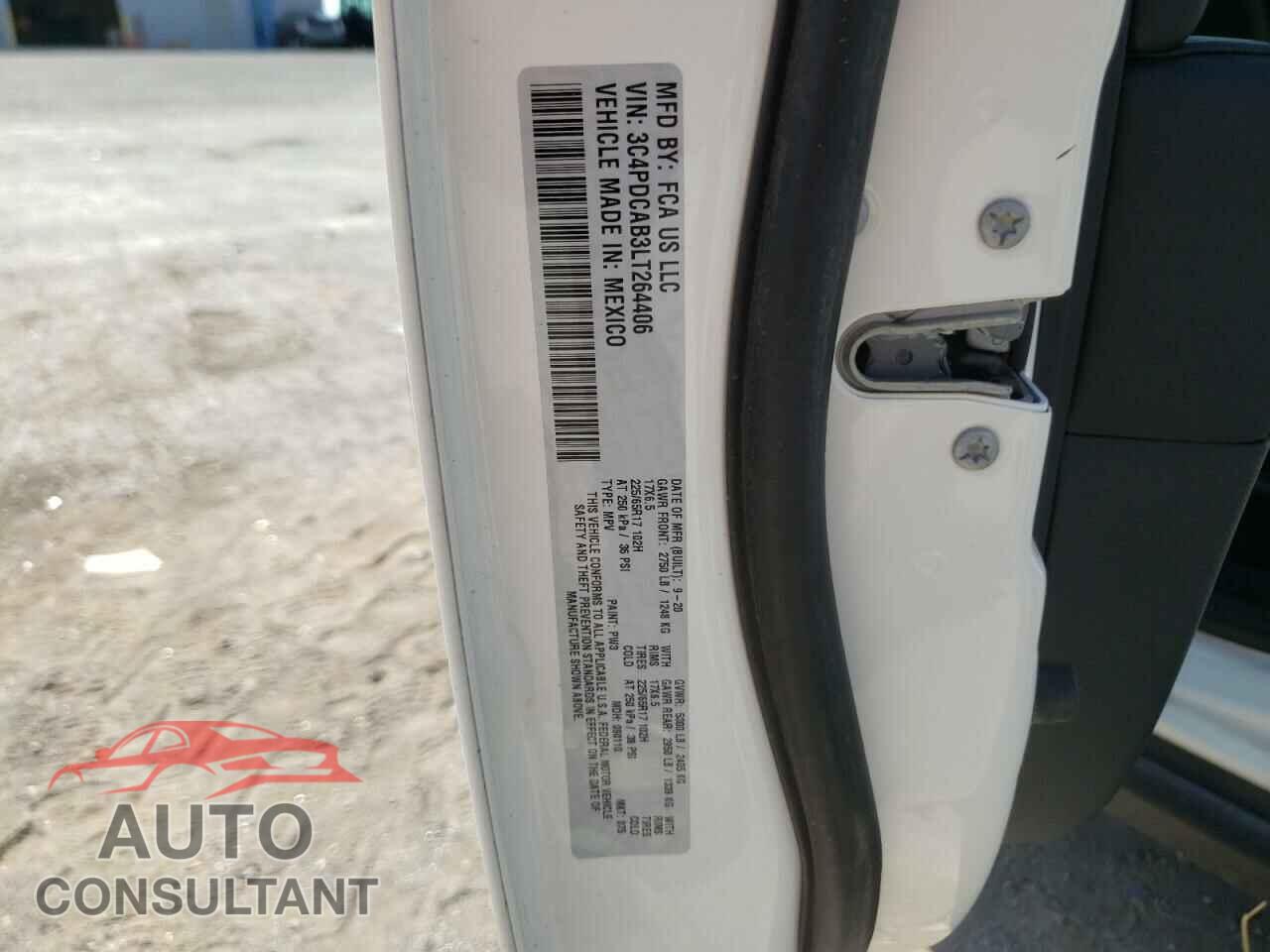 DODGE JOURNEY 2020 - 3C4PDCAB3LT264406