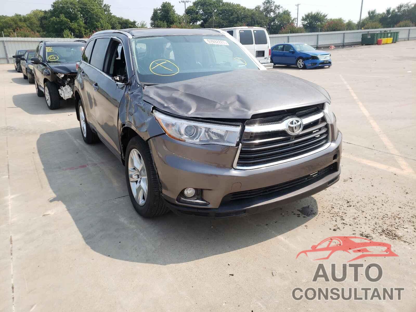 TOYOTA HIGHLANDER 2016 - 5TDDKRFH9GS304903