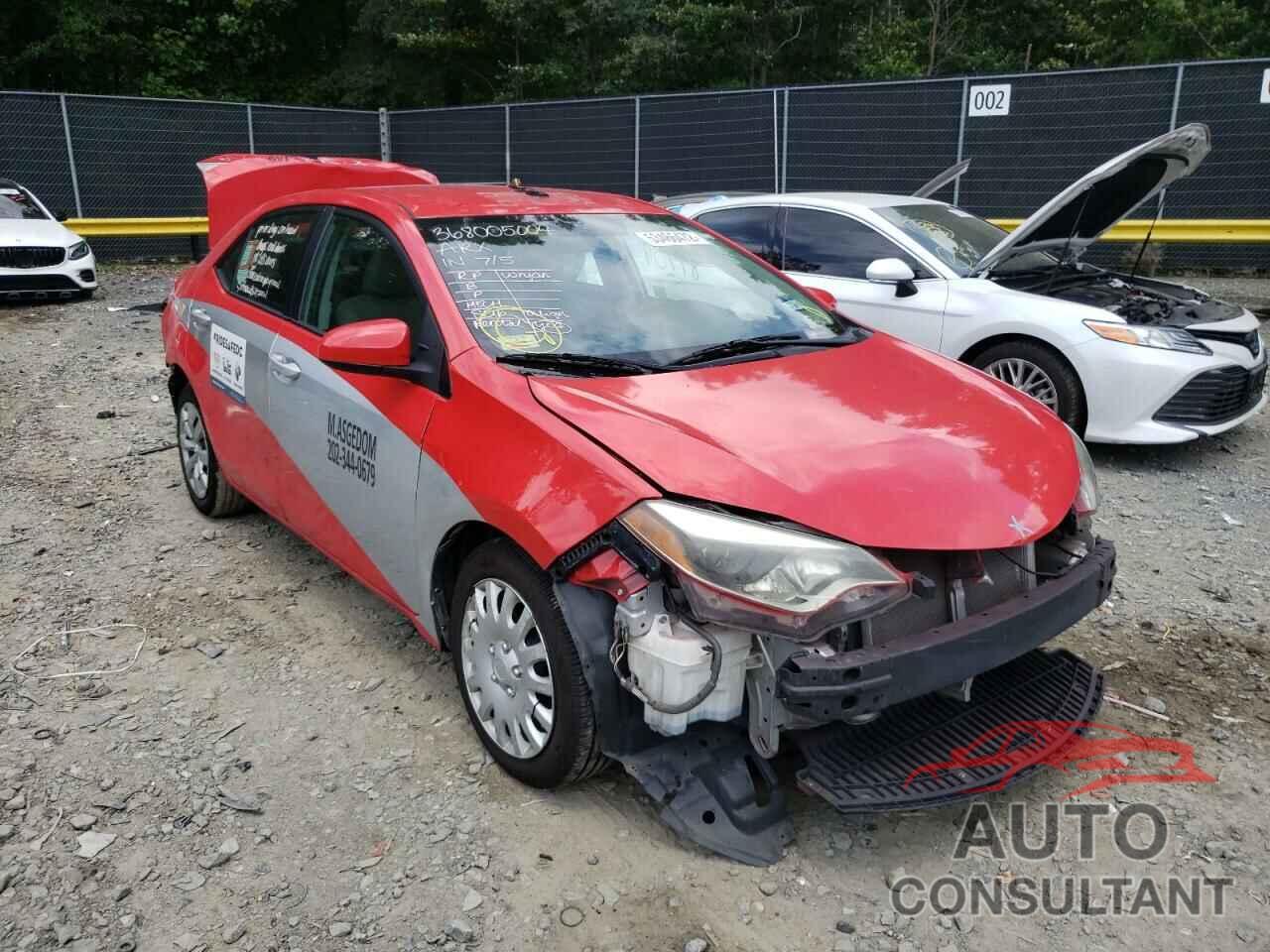 TOYOTA COROLLA 2016 - 2T1BURHE3GC649163