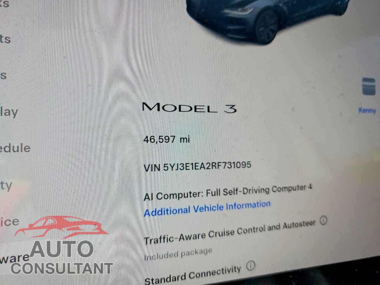 TESLA MODEL 3 2024 - 5YJ3E1EA2RF731095