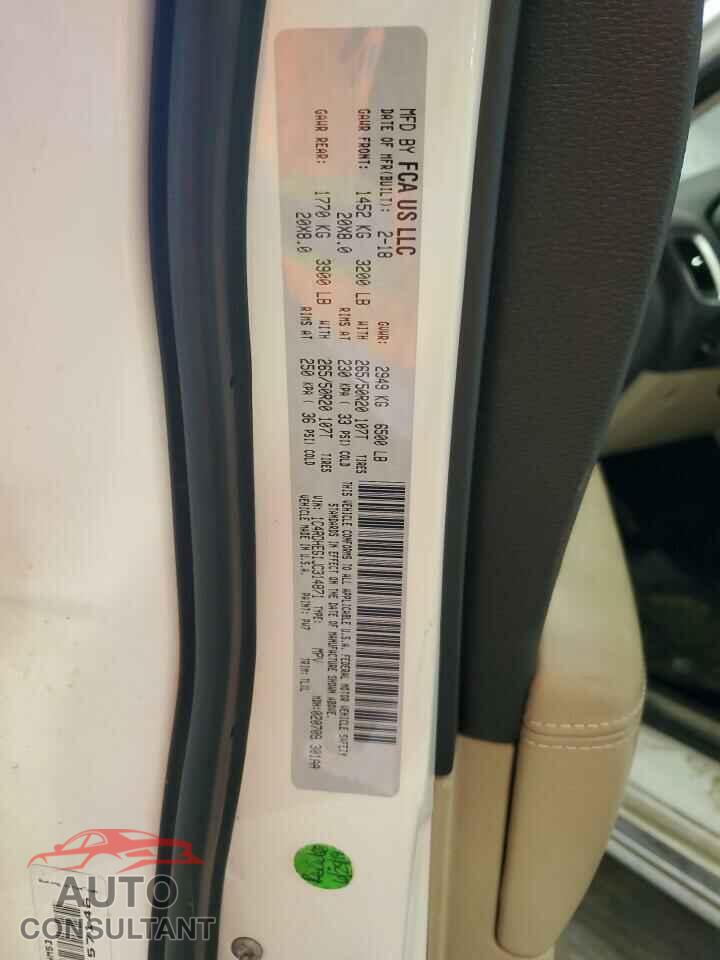 DODGE DURANGO 2018 - 1C4RDHEG1JC314871