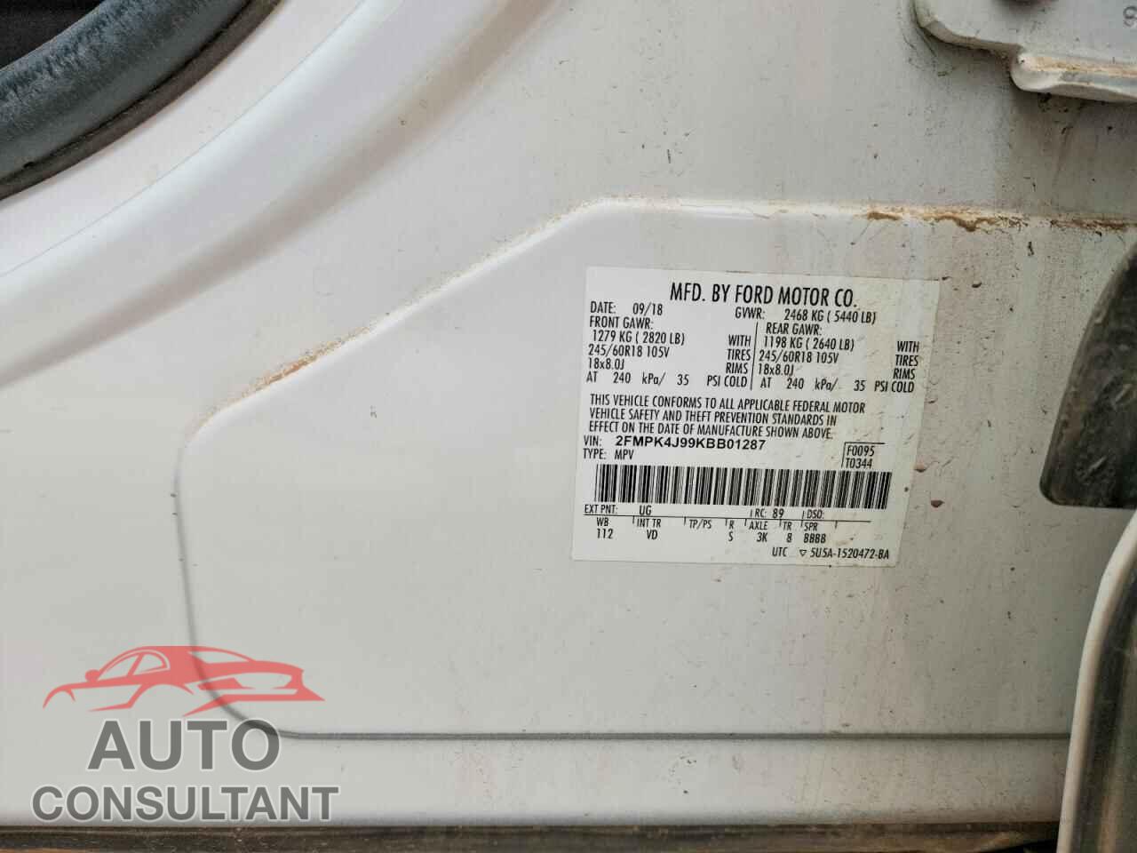 FORD EDGE 2019 - 2FMPK4J99KBB01287