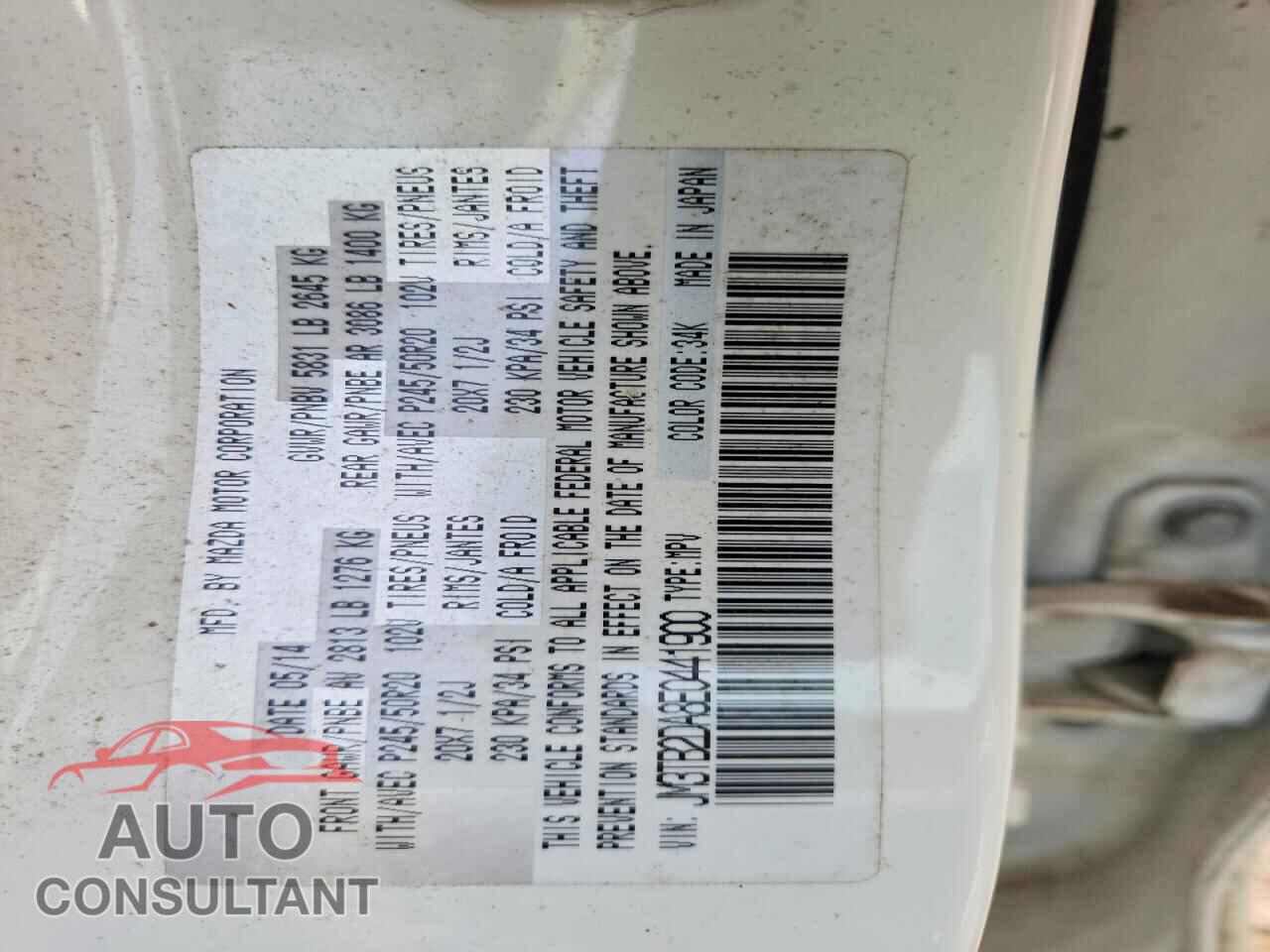 MAZDA CX-9 2014 - JM3TB2DA8E0441900