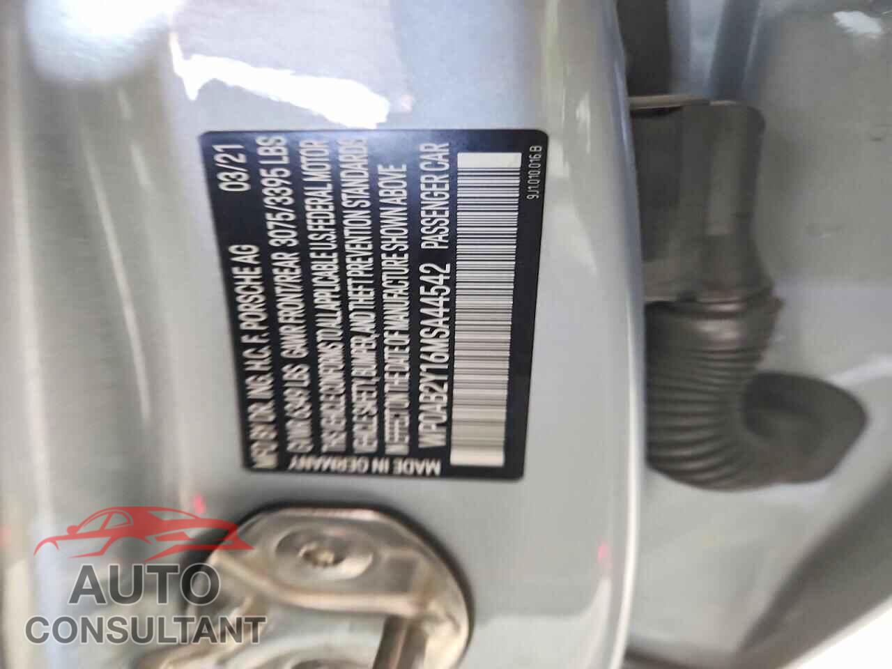 PORSCHE TAYCAN 2021 - WP0AB2Y16MSA44542