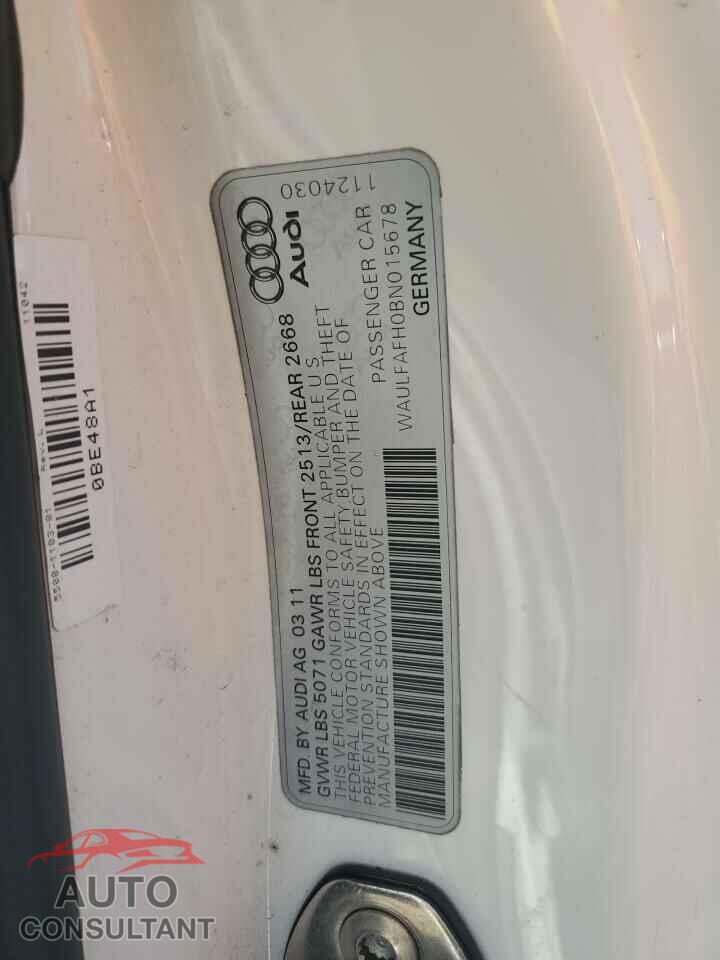 AUDI A5 2011 - WAULFAFH0BN015678