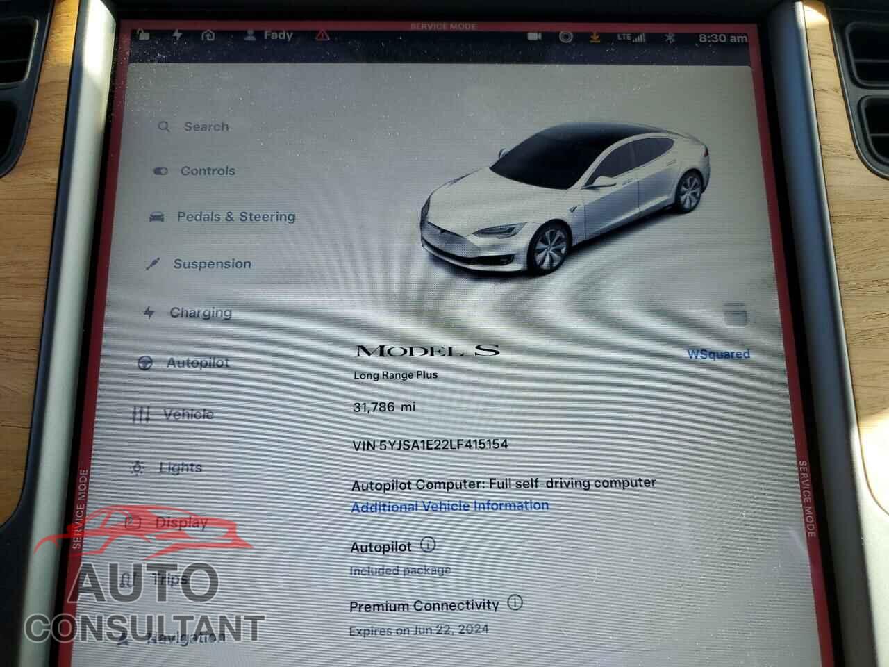 TESLA MODEL S 2020 - 5YJSA1E22LF415154