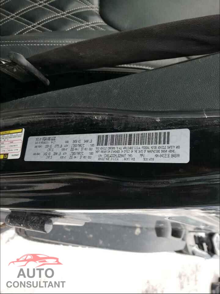 JEEP WRANGLER 2017 - 1C4BJWDG3HL629407