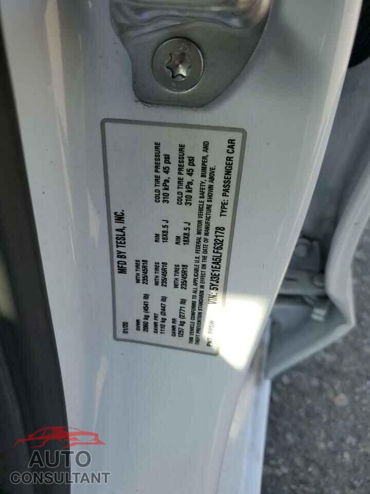 TESLA MODEL 3 2020 - 5YJ3E1EA5LF632178