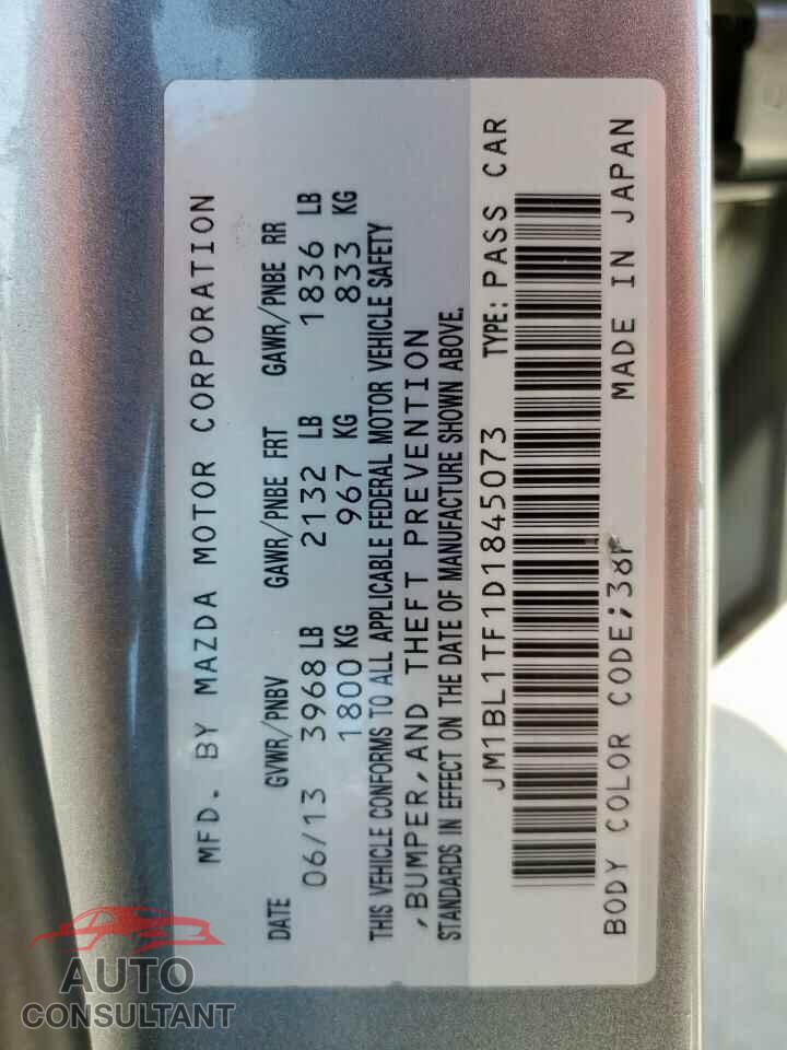 MAZDA 3 2013 - JM1BL1TF1D1845073