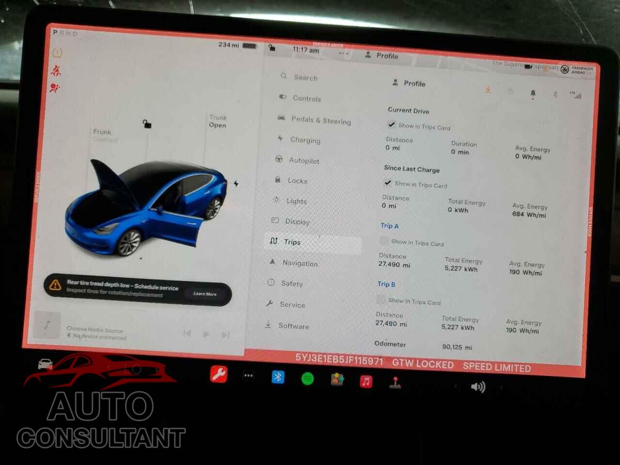 TESLA MODEL 3 2018 - 5YJ3E1EB5JF115971