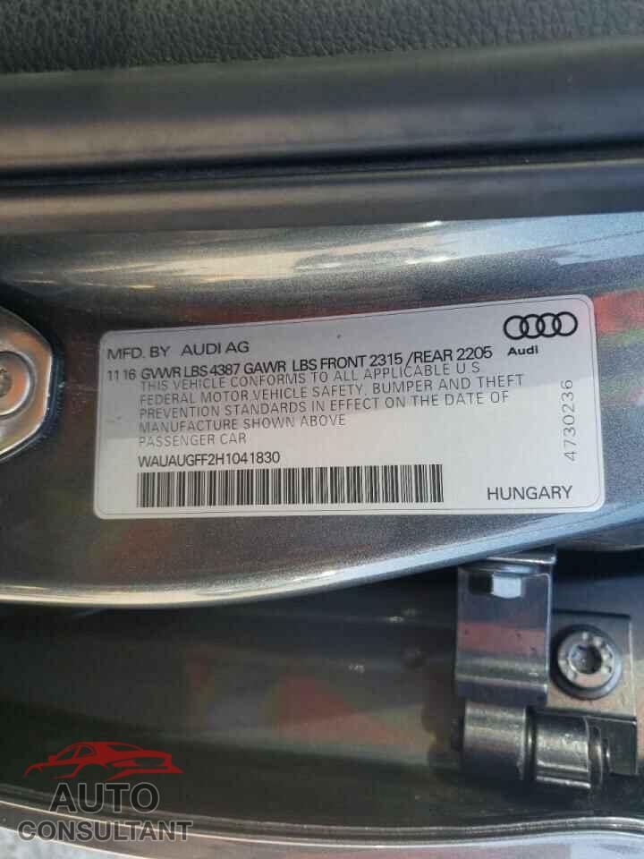 AUDI A3 2017 - WAUAUGFF2H1041830