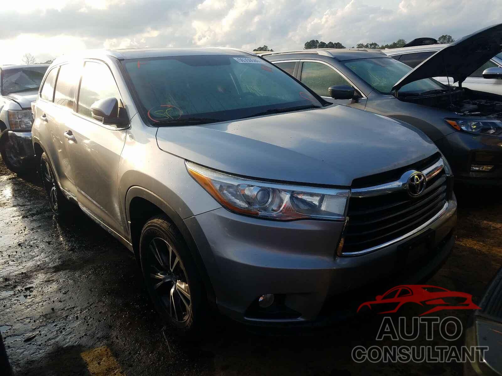 TOYOTA HIGHLANDER 2016 - 5TDJKRFH5GS246047
