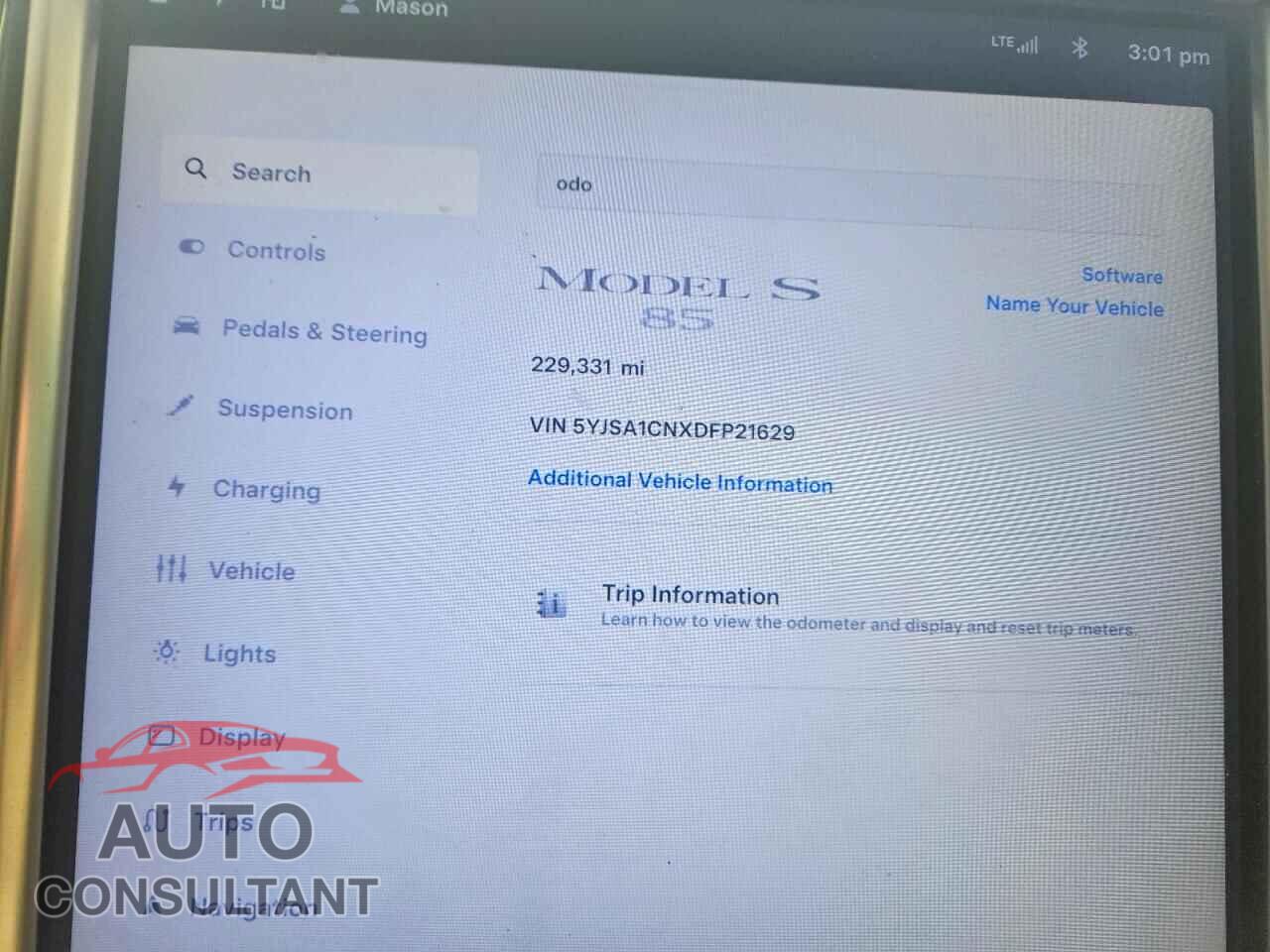 TESLA MODEL S 2013 - 5YJSA1CNXDFP21629