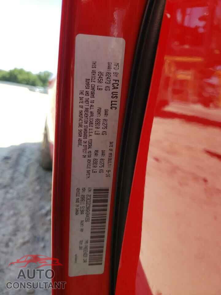 DODGE CHALLENGER 2016 - 2C3CDZC90GH344356