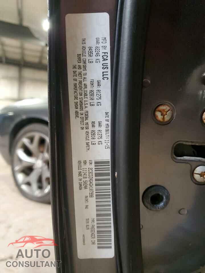 DODGE CHALLENGER 2016 - 2C3CDZAG4GH107998