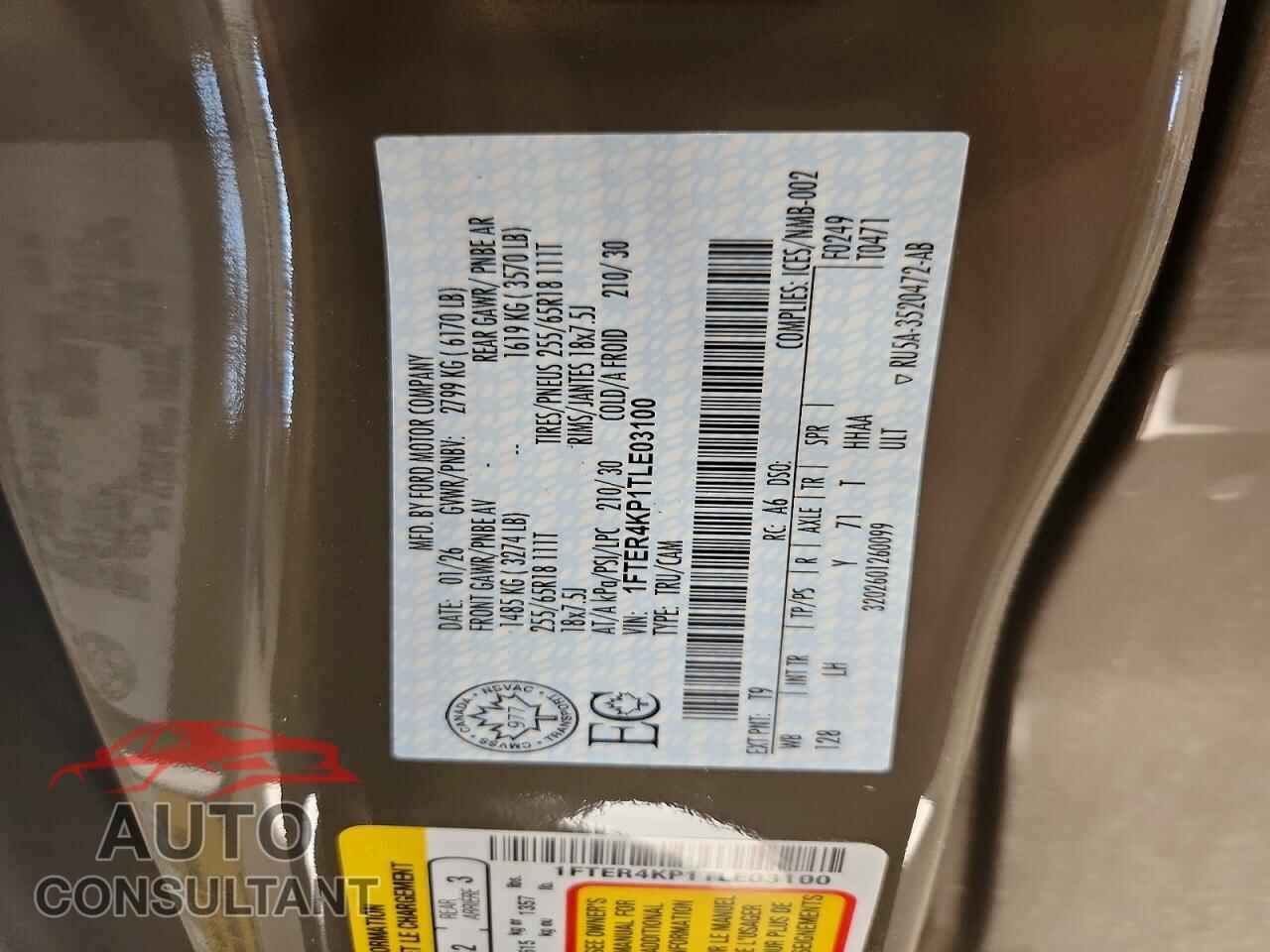 FORD RANGER 2026 - 1FTER4KP1TLE03100