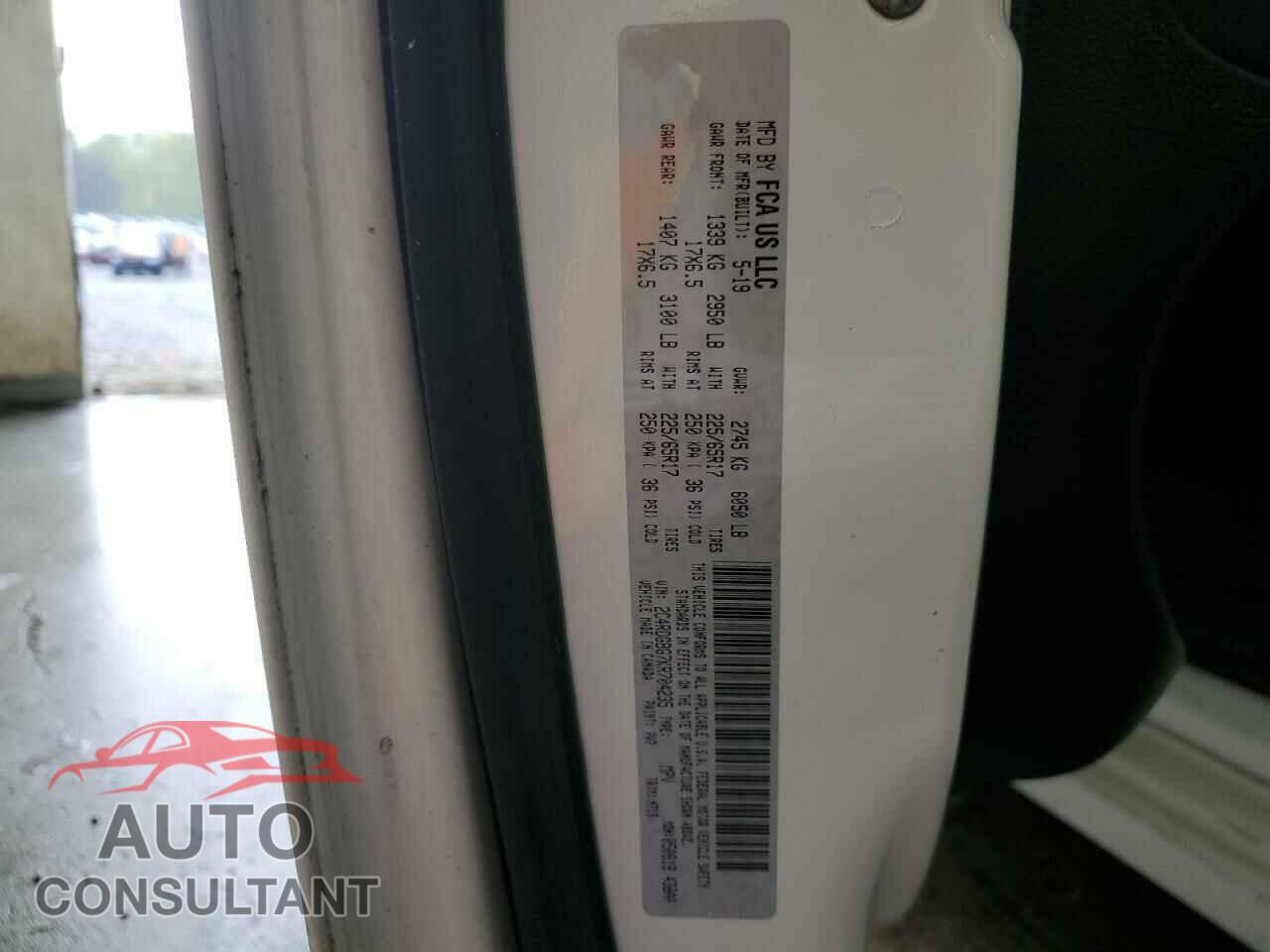 DODGE CARAVAN 2019 - 2C4RDGBG7KR704235