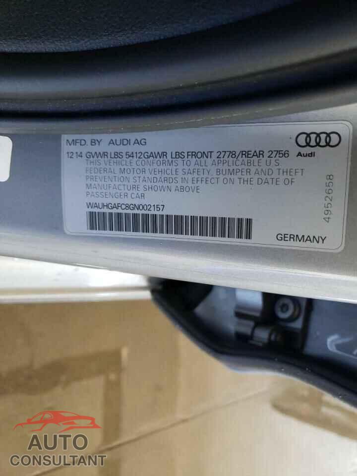 AUDI A6 2016 - WAUHGAFC8GN002157
