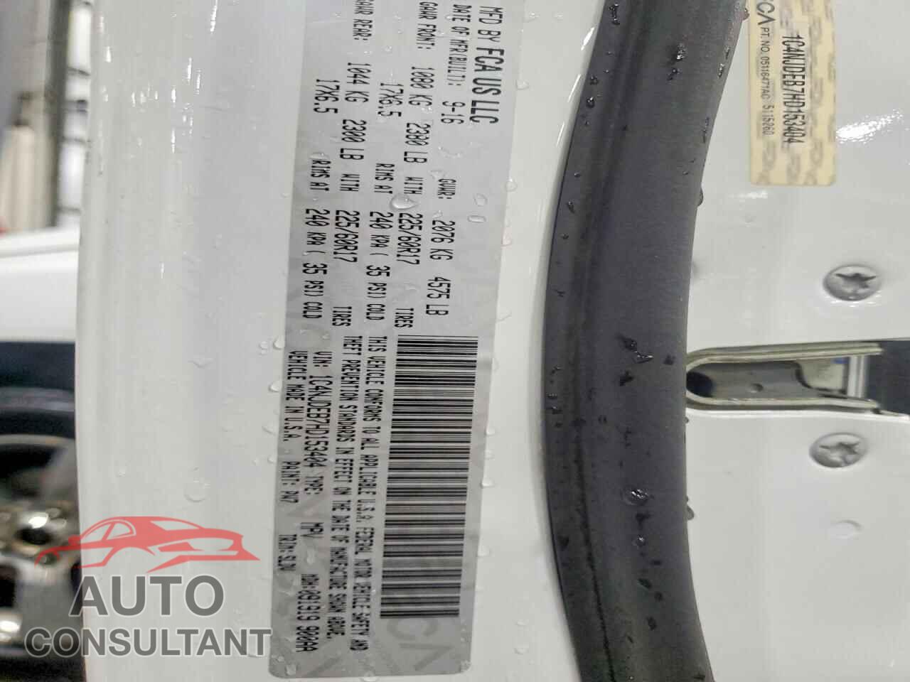 JEEP COMPASS 2017 - 1C4NJDEB7HD153404