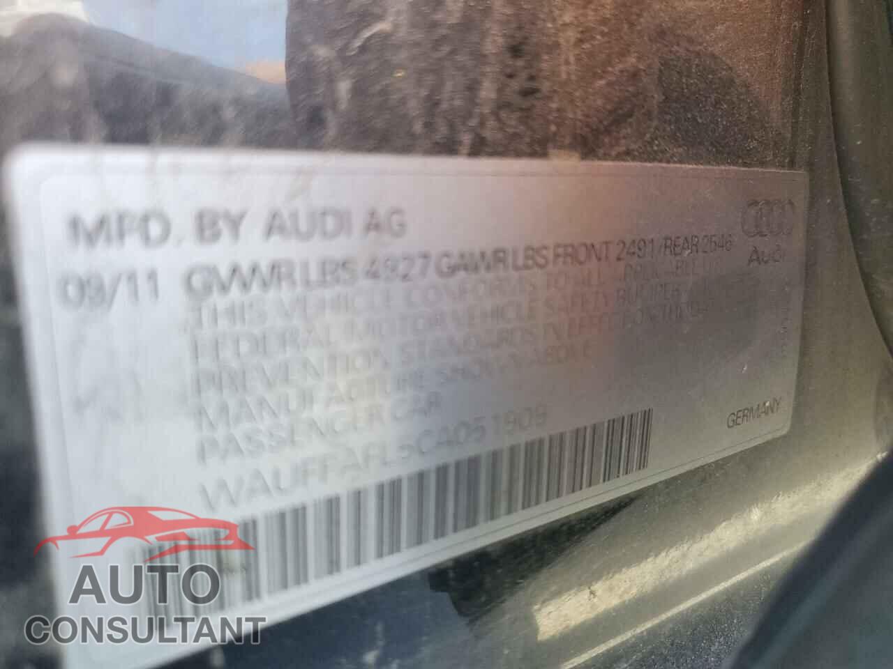 AUDI A4 2012 - WAUFFAFL5CA051909