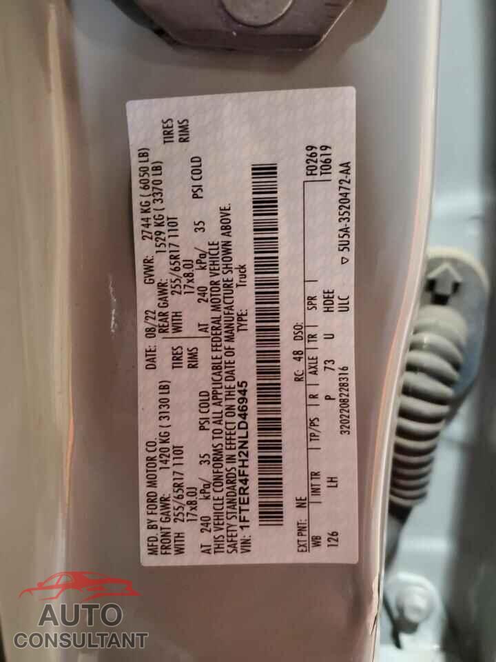 FORD RANGER 2022 - 1FTER4FH2NLD46945