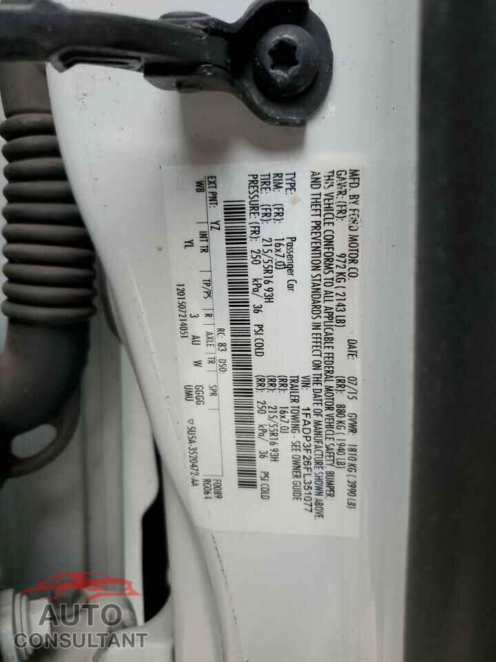 FORD FOCUS 2015 - 1FADP3F26FL351077