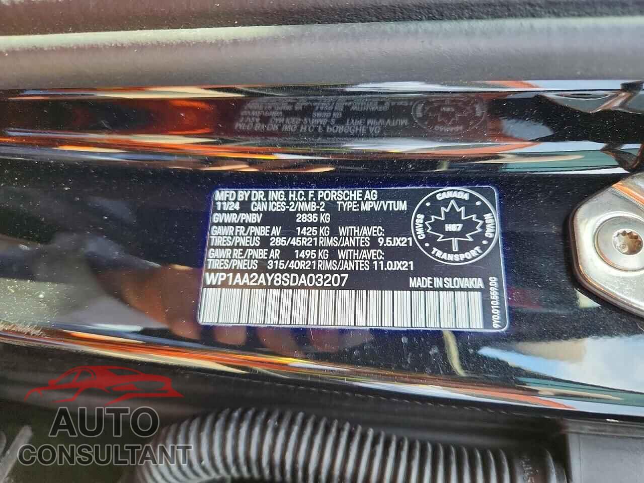 PORSCHE CAYENNE 2025 - WP1AA2AY8SDA03207