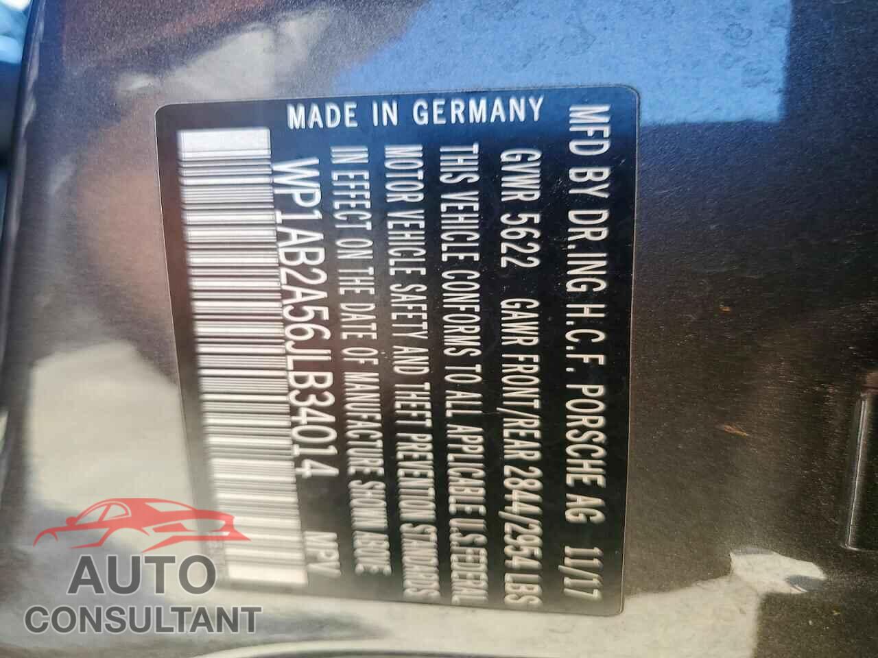 PORSCHE MACAN 2018 - WP1AB2A56JLB34014