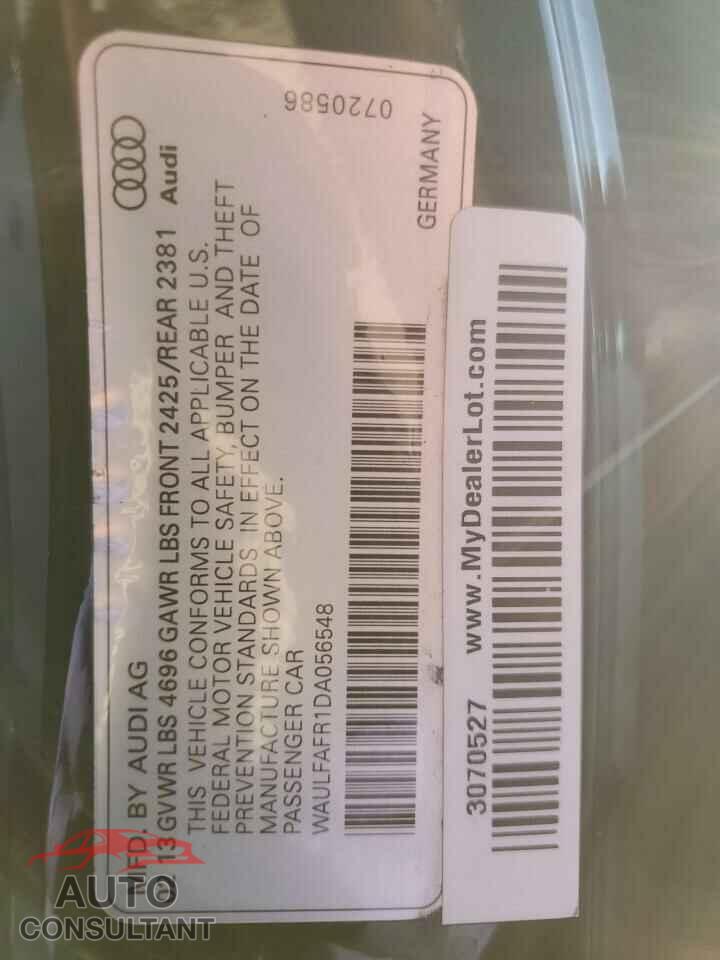 AUDI A5 2013 - WAULFAFR1DA056548