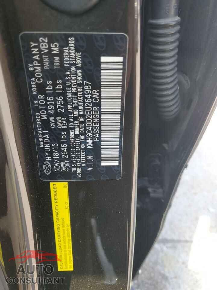 HYUNDAI GENESIS 2014 - KMHGC4DD2EU264987