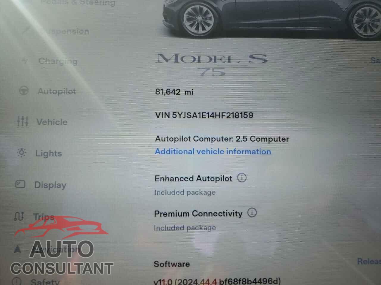 TESLA MODEL S 2017 - 5YJSA1E14HF218159
