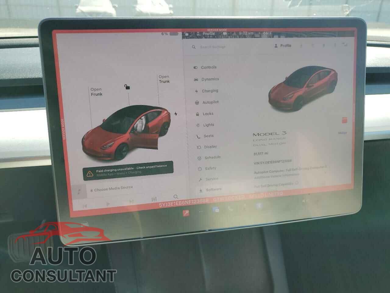 TESLA MODEL 3 2022 - 5YJ3E1EB6NF123888