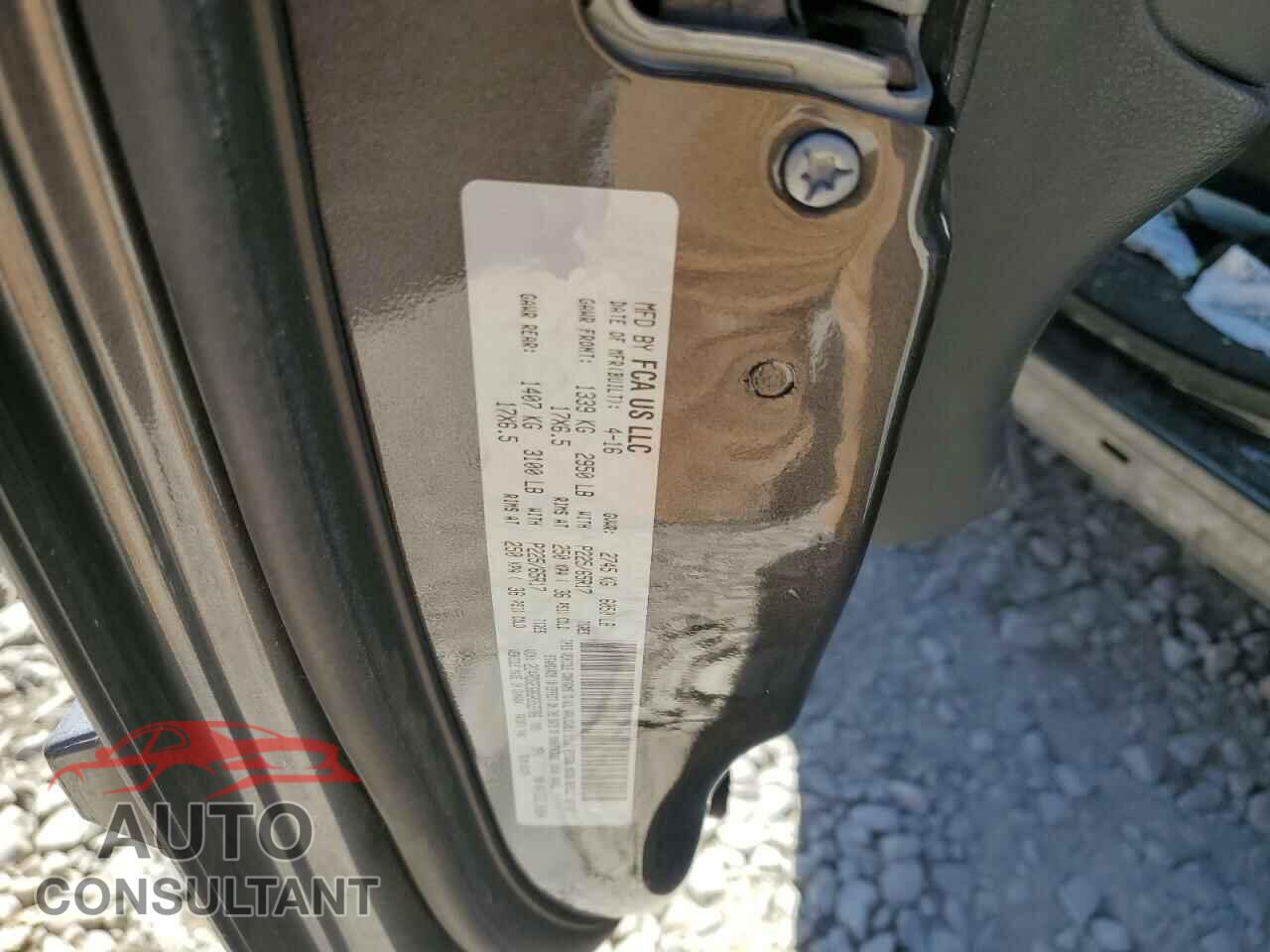 DODGE CARAVAN 2016 - 2C4RDGEG8GR352706