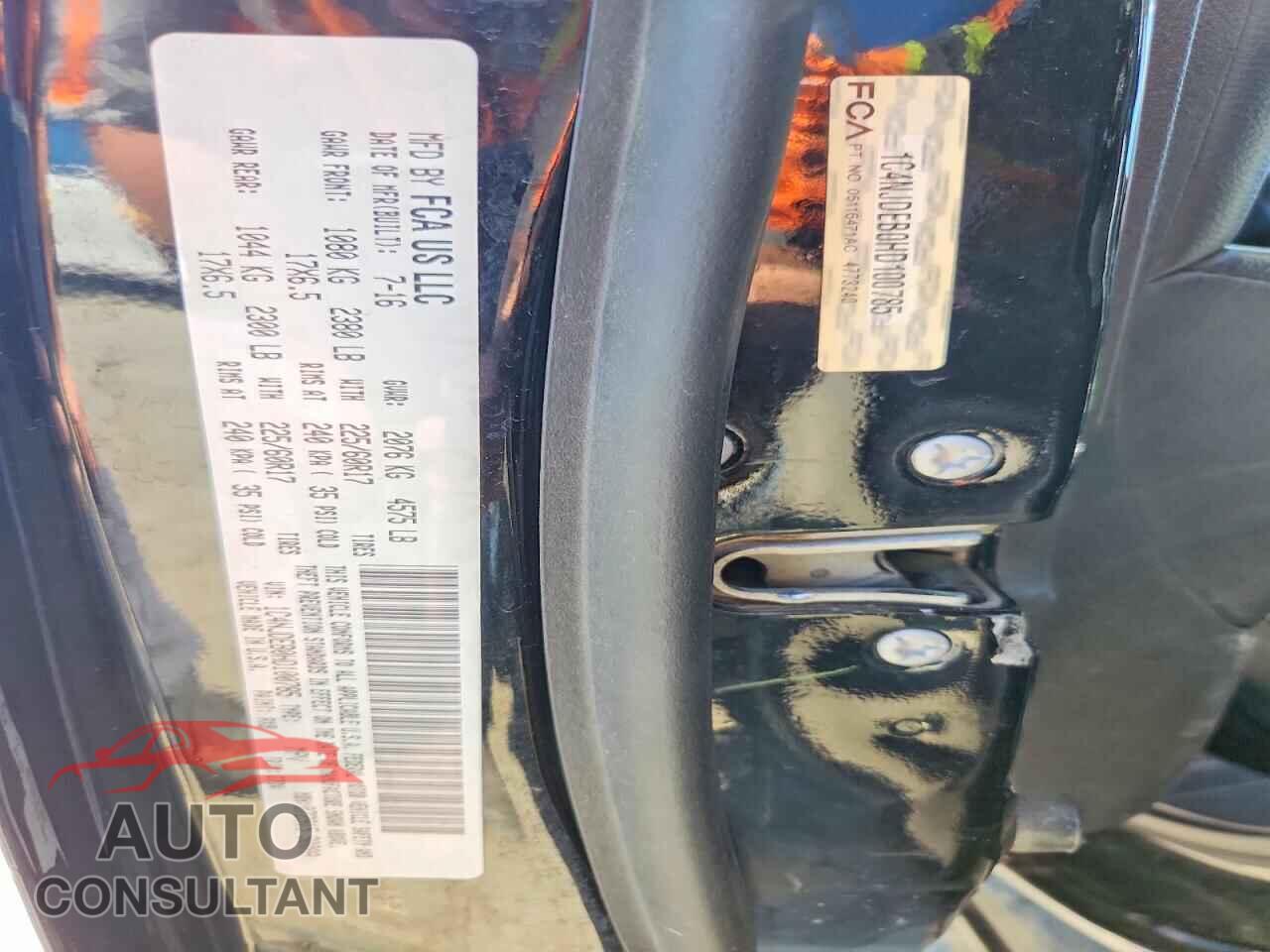 JEEP COMPASS 2017 - 1C4NJDEB0HD100785