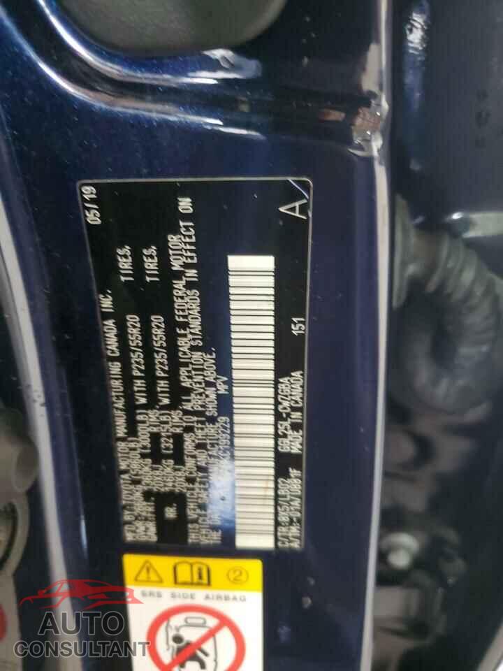 LEXUS RX350 2019 - 2T2BZMCA6KC199229