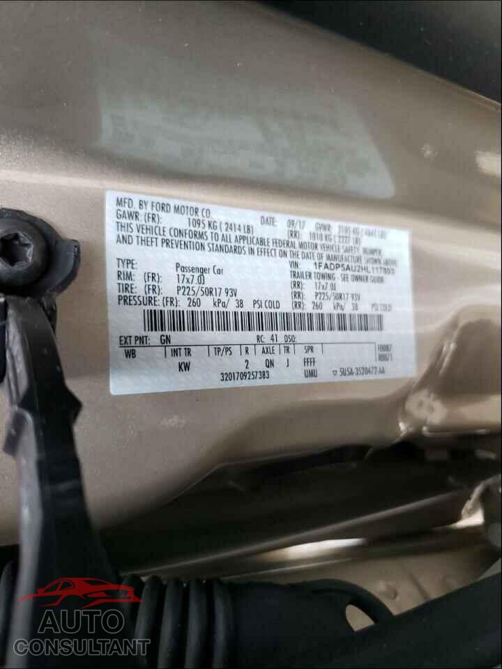 FORD CMAX 2017 - 1FADP5AU2HL117803
