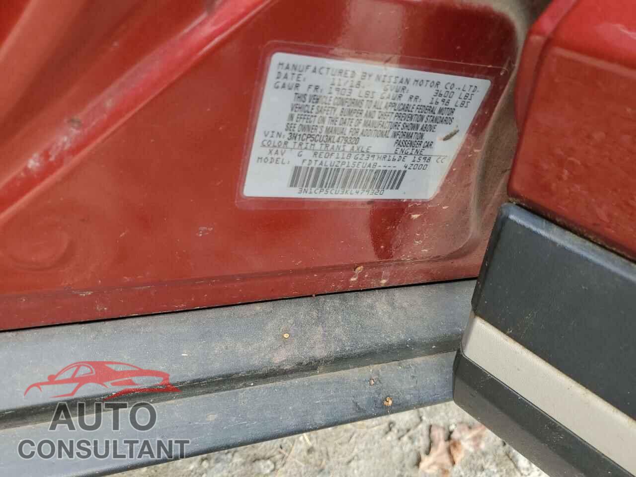 NISSAN KICKS 2019 - 3N1CP5CU3KL479320