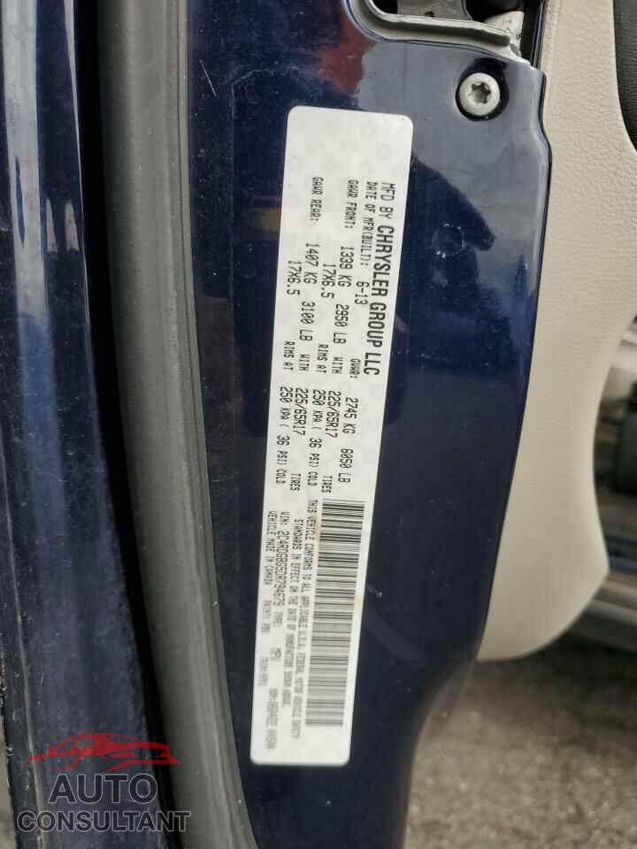 DODGE CARAVAN 2013 - 2C4RDGBG5DR794679